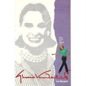 Gloria Vanderbilt Murjani Blue Jeans Fashion 1980s Vintage Print Ad